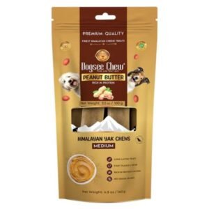 Dogsee Chew עצם יאק M בטעם חמאת בוטנים 140 גרם לכלב