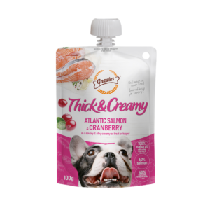 Thick & Creamy מחית לכלבים בטעם סלמון וחמוציות 100 גרם