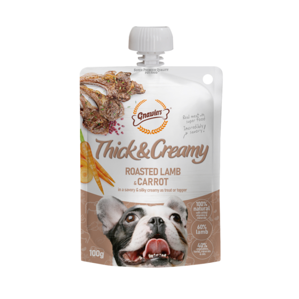 Thick & Creamy מחית לכלבים בטעם כבש וגזר 100 גרם
