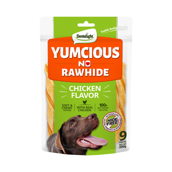 YUMCIOUS רול בטעם עוף ללא עור גולמי לכלב 200 גרם