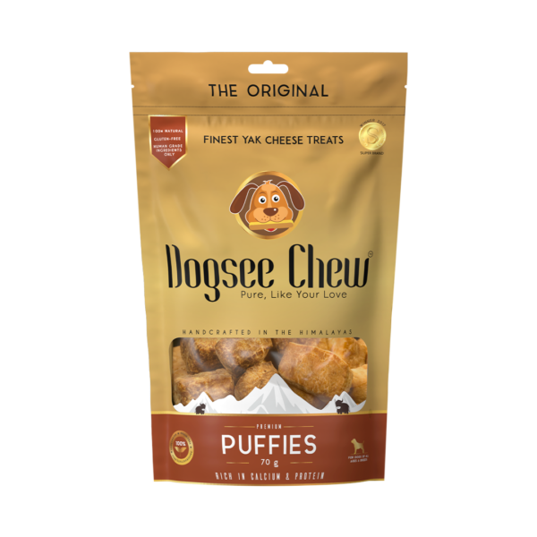 Dogsee Puffies חטיף אילוף רך גבינה 70 גרם לכלב