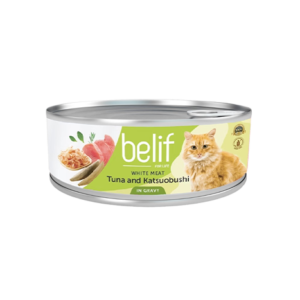 Belif מעדן טונה ופתיתי בוניטו ברוטב 80 גרם לחתול