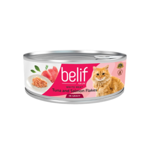 Belif מעדן טונה ופתיתי סלמון ברוטב 80 גרם לחתול
