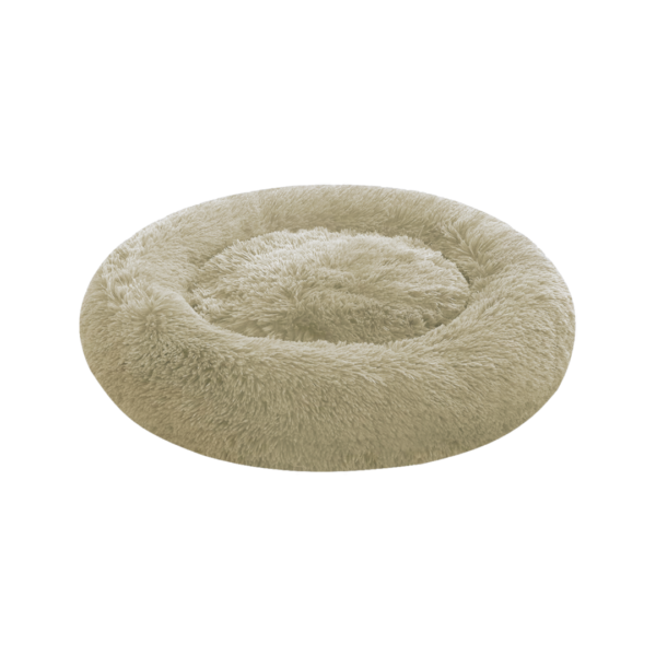Fluffy מיטה עגולה פלאפית בצבע שמנת M