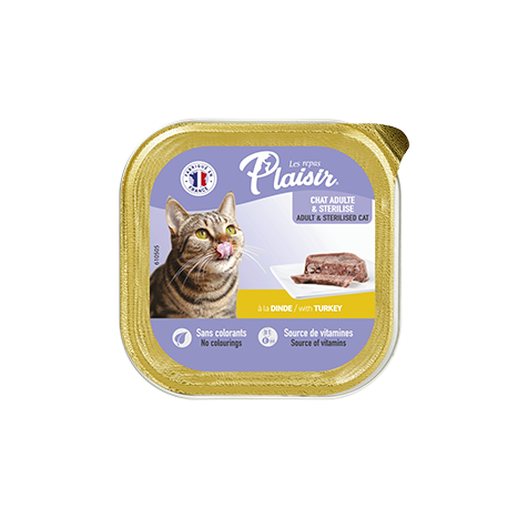 Plaisir מעדן לחתול בטעם הודו 32 יח' במארז