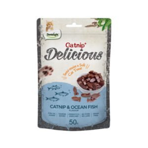 Delicious חטיף מיני בטעם קטניפ ודגי ים 50 גרם לחתול