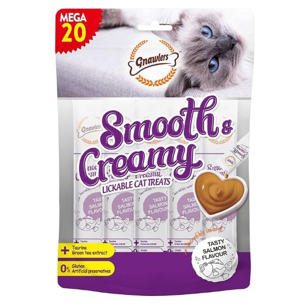 Smooth & Creamy חטיף קרם נוזלי סלמון אריזת חסכון 300 גרם לחתול