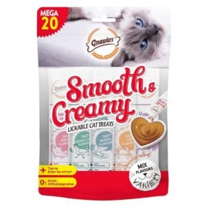 Smooth & Creamy חטיף קרם נוזלי מיקס טעמים אריזת חסכון 300 גרם לחתול