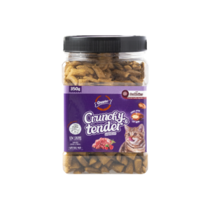 Crunchy Tender חטיף כריות לחתול בקופסא בטעם סלמון 350 גרם