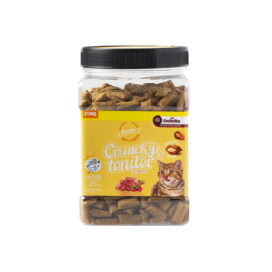 Crunchy Tender חטיף כריות לחתול בקופסא בטעם עוף 350 גרם