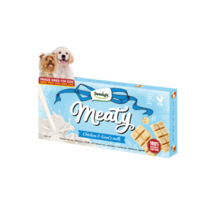 Meaty חטיף מיובש בהקפאה דמוי שוקולד עוף וחלב עיזים לכלב 20 גרם