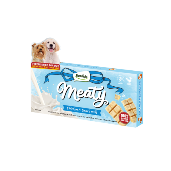 Meaty חטיף מיובש בהקפאה דמוי שוקולד עוף וחלב עיזים לכלב 20 גרם