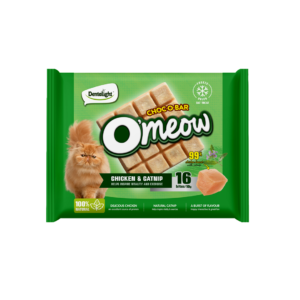 O’meow חטיף מיובש בהקפאה דמוי שוקולד עוף וקטניפ לחתול 10 גרם