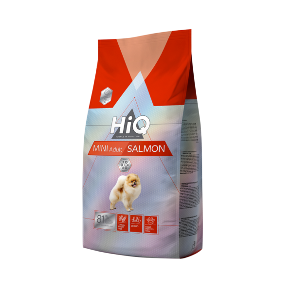 HiQ מזון לכלב בוגר גזע קטן סלמון