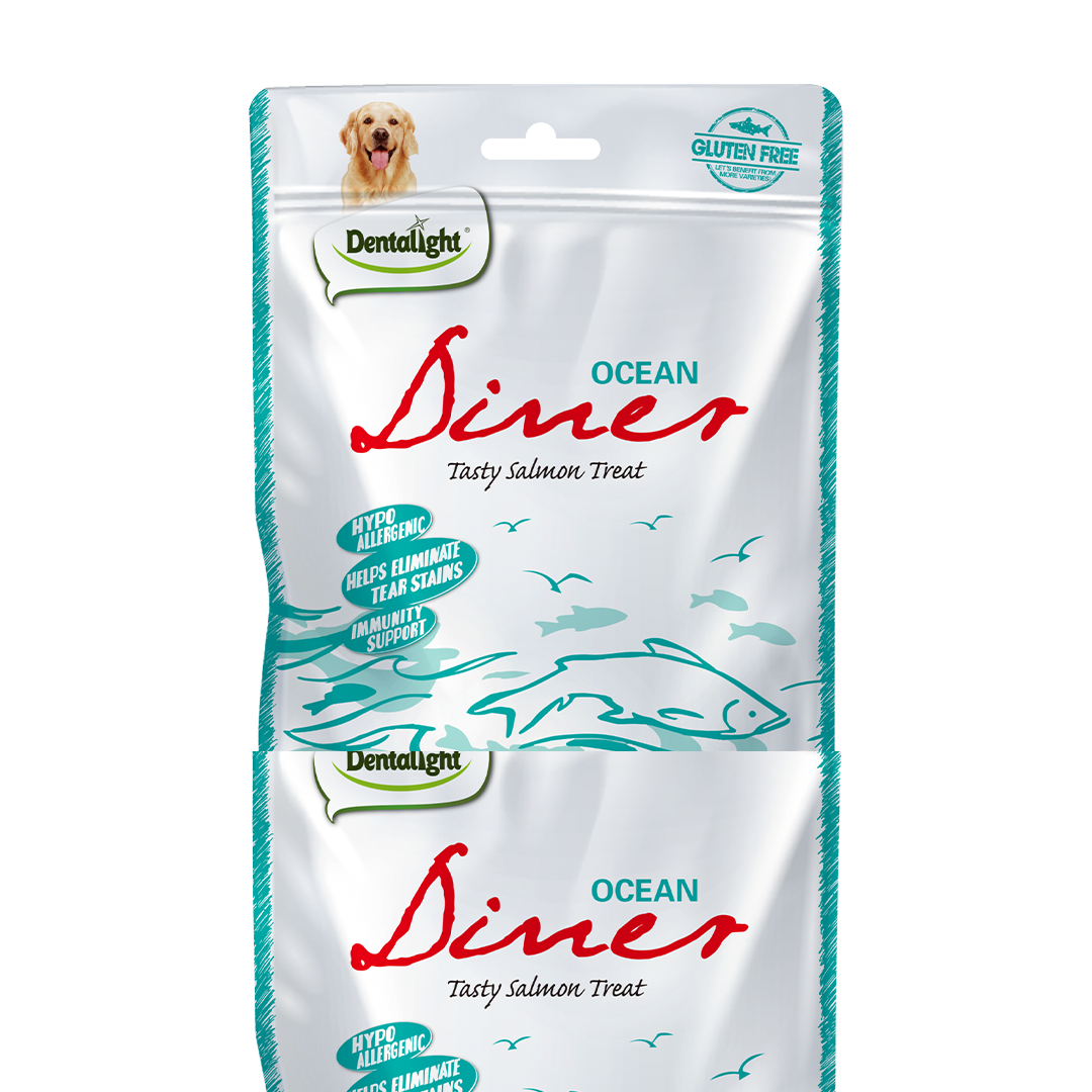 Ocean Diner חטיף היפואלרגני בטעם סלמון בצורת דג 108 גרם