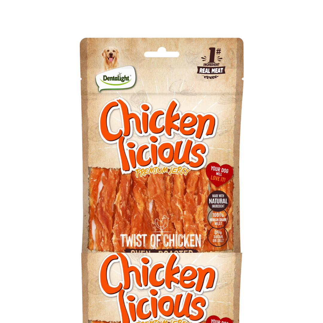 Chicken Licious רצועות עוף מסולסלות 70 גרם לכלב