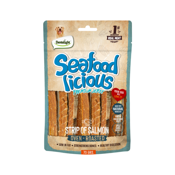 Seafood Licious רצועות סלמון 70 גרם לכלב