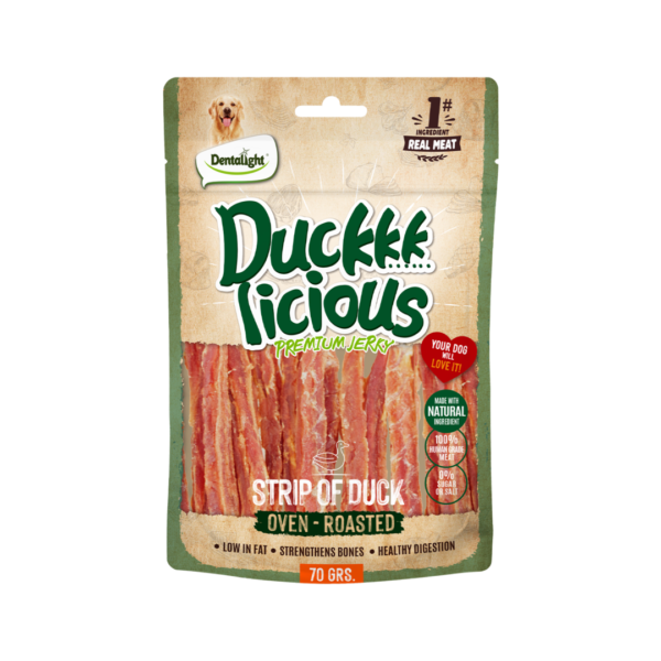 Duck Licious רצועות ברווז 70 גרם לכלב