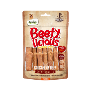 Beefy Licious נקניקיות בקר 70 גרם לכלב