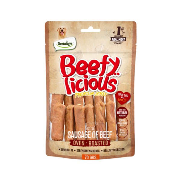 Beefy Licious נקניקיות בקר 70 גרם לכלב