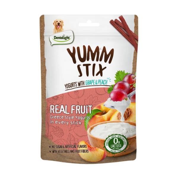 Yumm Stix חטיף מקלוני יוגורט עם ענבים ואפרסק 70 גרם