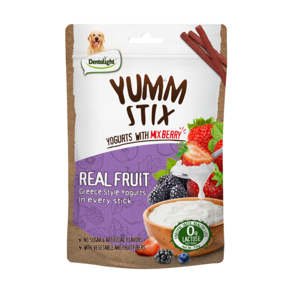Yumm Stix חטיף מקלוני יוגורט עם פירות יער 70 גרם