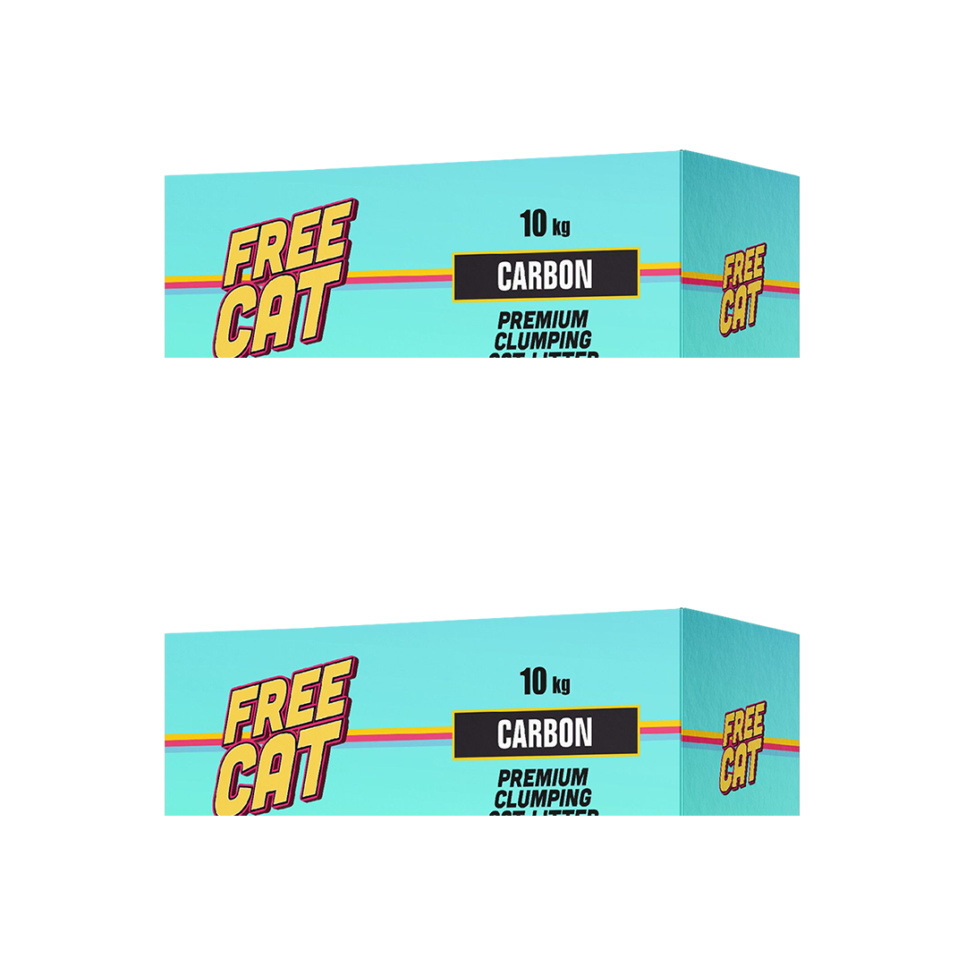 Free cat חול לחתולים מתגבש עם פחם פעיל בקרטון 10 ק"ג