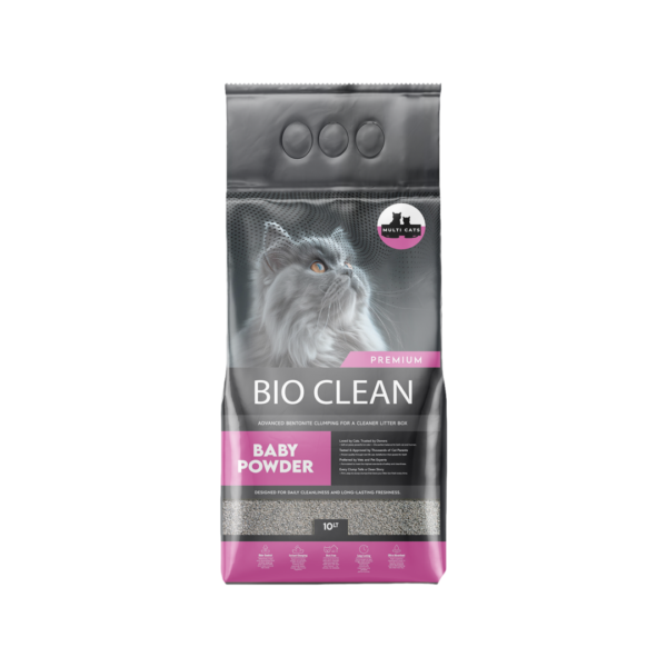 Bio Clean חול מתגבש בניחוח טלק 10 ליטר לחתול