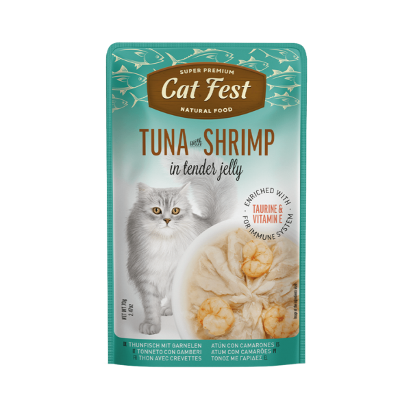 Cat Fest פאוץ טונה ושרימפס 70 גרם לחתול