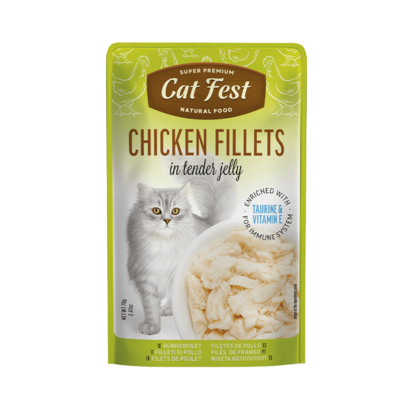 Cat Fest פאוץ פילה עוף 70 גרם לחתול