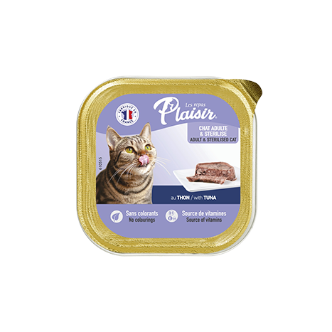 Plaisir מעדן לחתול בטעם טונה 32 יח' במארז
