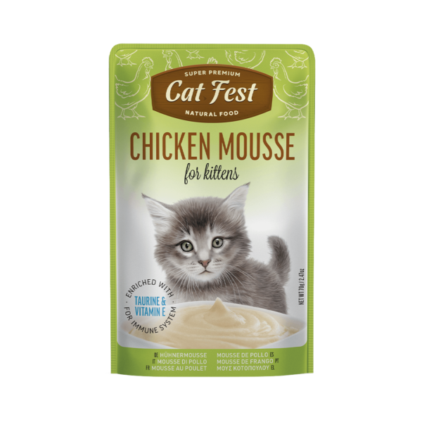 Cat Fest פאוץ מוס עוף 70 גרם לגור חתולים