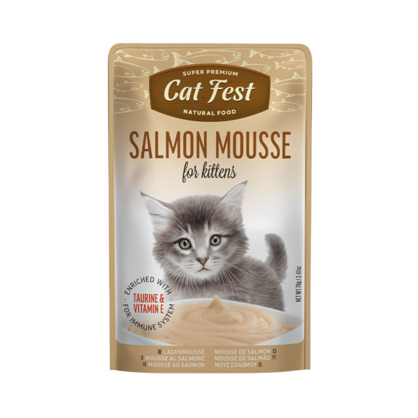 Cat Fest פאוץ מוס סלמון 70 גרם לגור חתולים