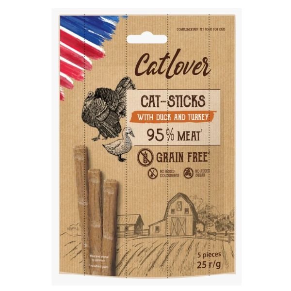 Cat Lover סטיקים בטעם ברווז והודו 25 גרם לחתול
