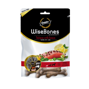 WiseBones עצמות ללא דגנים בטעם סלמון ולימון 200 גרם