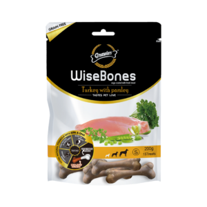 WiseBones עצמות ללא דגנים בטעם הודו ופטרוזיליה 200 גרם