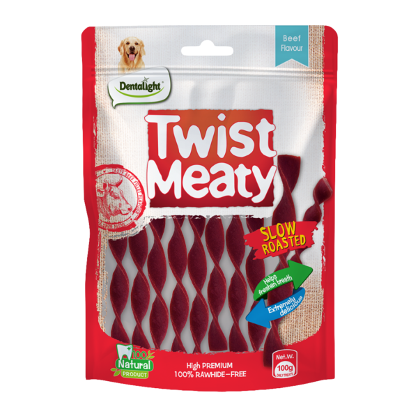 Twist Meaty חטיף טוויסט בשר מחומרים טבעיים בטעם בקר 100 גרם