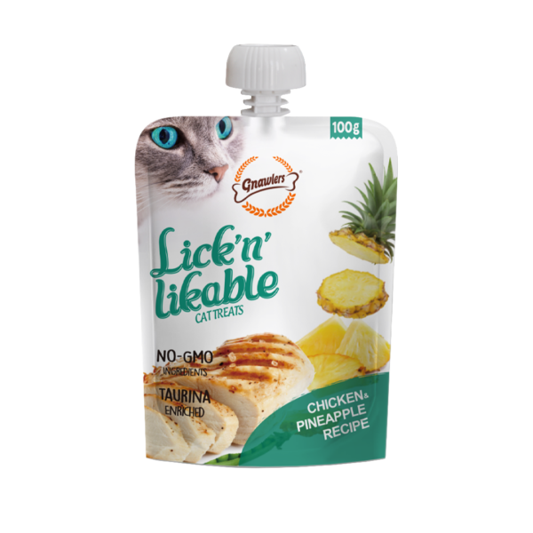 Lick ‘N’ Likable מחית לחתולים בטעם עוף ואננס 100 גרם