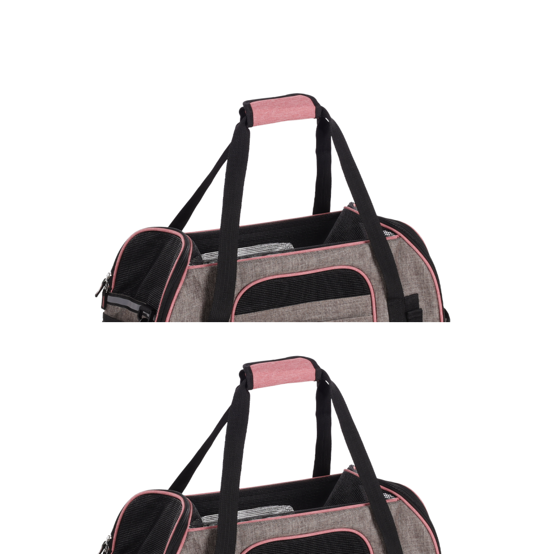 Flamingo תיק נשיאה זנדור אפור ורוד לכלב ולחתול