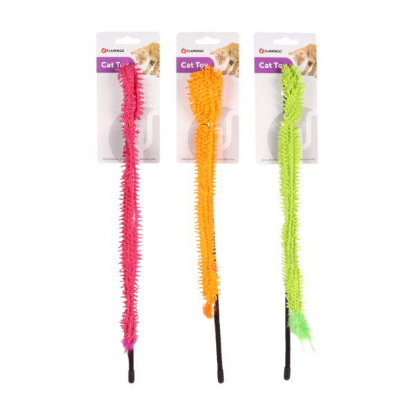 Flamingo חכה טֶרִי הזחל בצבעים שונים לחתול