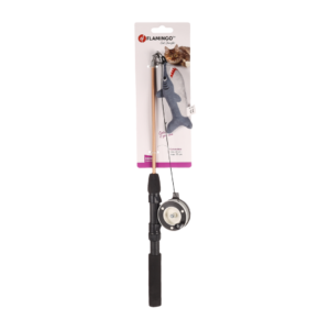 Flamingo חכה מתארכת עם כריש לחתול