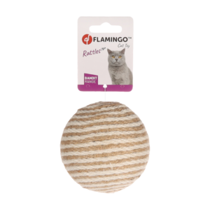 Flamingo כדור חבל יוטה מרשרש לחתול
