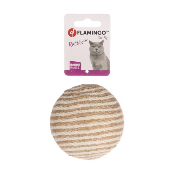 Flamingo כדור חבל יוטה מרשרש לחתול