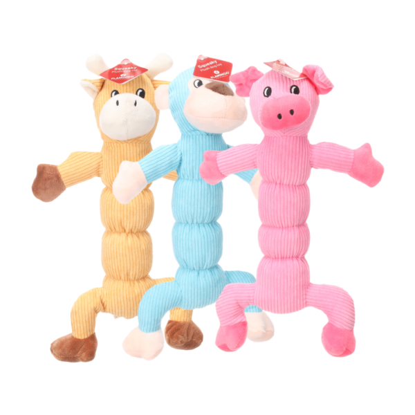 Flamingo בובת צ'יני מקורדרוי מצפצפת במגוון חיות לכלב