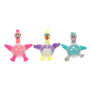 Flamingo בובת ציפור צבעונית עם כדור לכלב