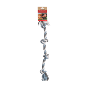 Flamingo צעצוע חבל דנטלי מכותנה 4 קשרים 60 ס"מ לכלב