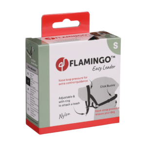 Flamingo רתמת ראש Easy Leader שחורה S לכלב