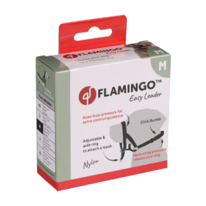 Flamingo רתמת ראש Easy Leader שחורה M לכלב