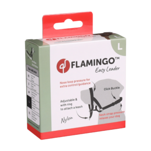 Flamingo רתמת ראש Easy Leader שחורה L לכלב