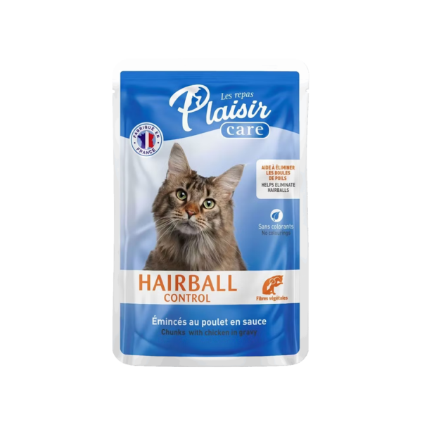 Plaisir Care פאוץ' לחתול למניעת כדורי שיער במערכת העיכול 85 גרם